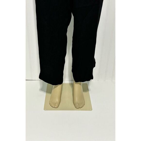 Eileen Fisher Cropped Ankle Pants Straight Leg Trouser Dress Pants Black Large - Picture 12 of 13